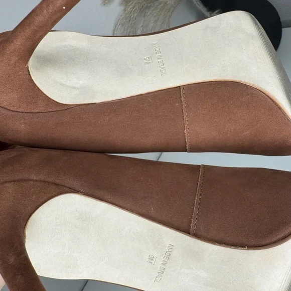 Steve Madden Brown Pointed Toe Heels - Picture 3 of 5